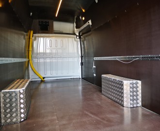 Lining the cargo space with plywood